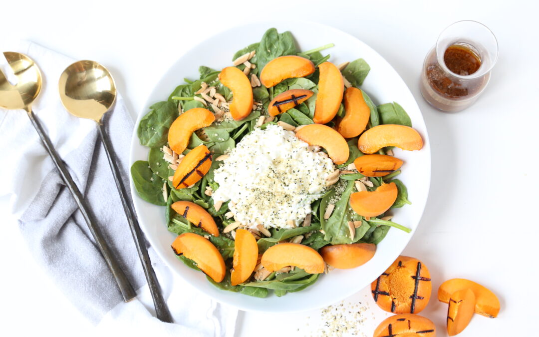 Spinach and Grilled Apricot Salad
