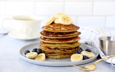 Banana and Blueberry Chia Seed Pancake