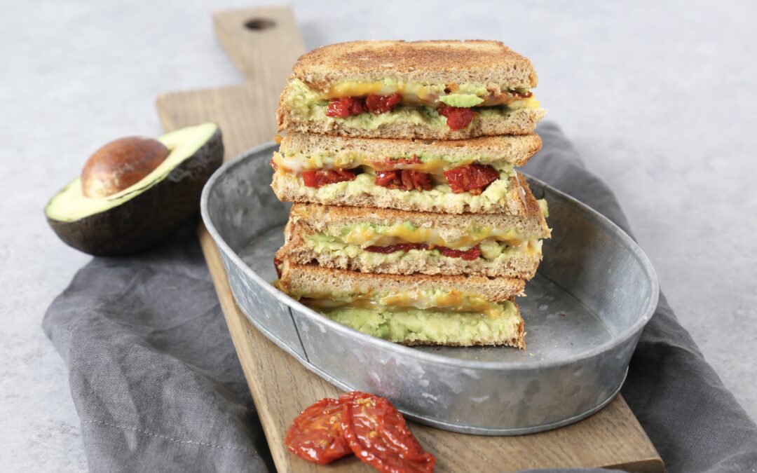 Grilled Cheese with Avocado and Sun Dried Tomatoes Recipe